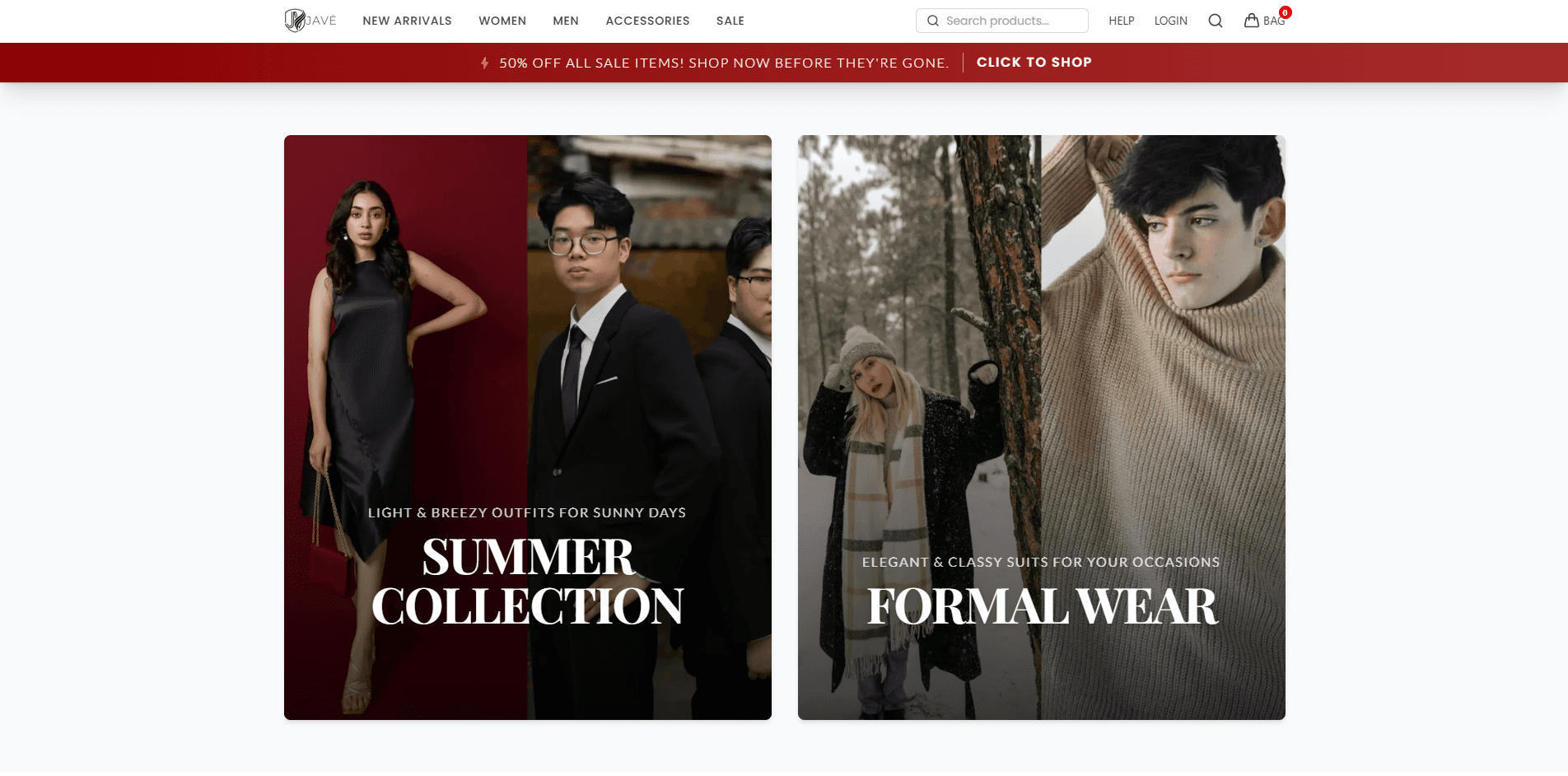 Jave — E-Commerce Platform